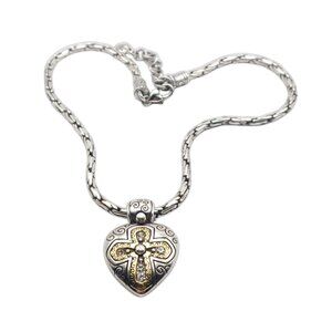 Brighton Silver Heart Locket Necklace